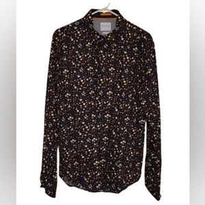 Men's Denim & Flower SLIM FIT Print Edition Dress Shirt